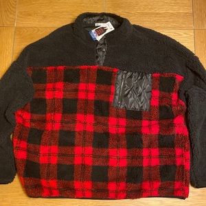 Sherpa snap pullover